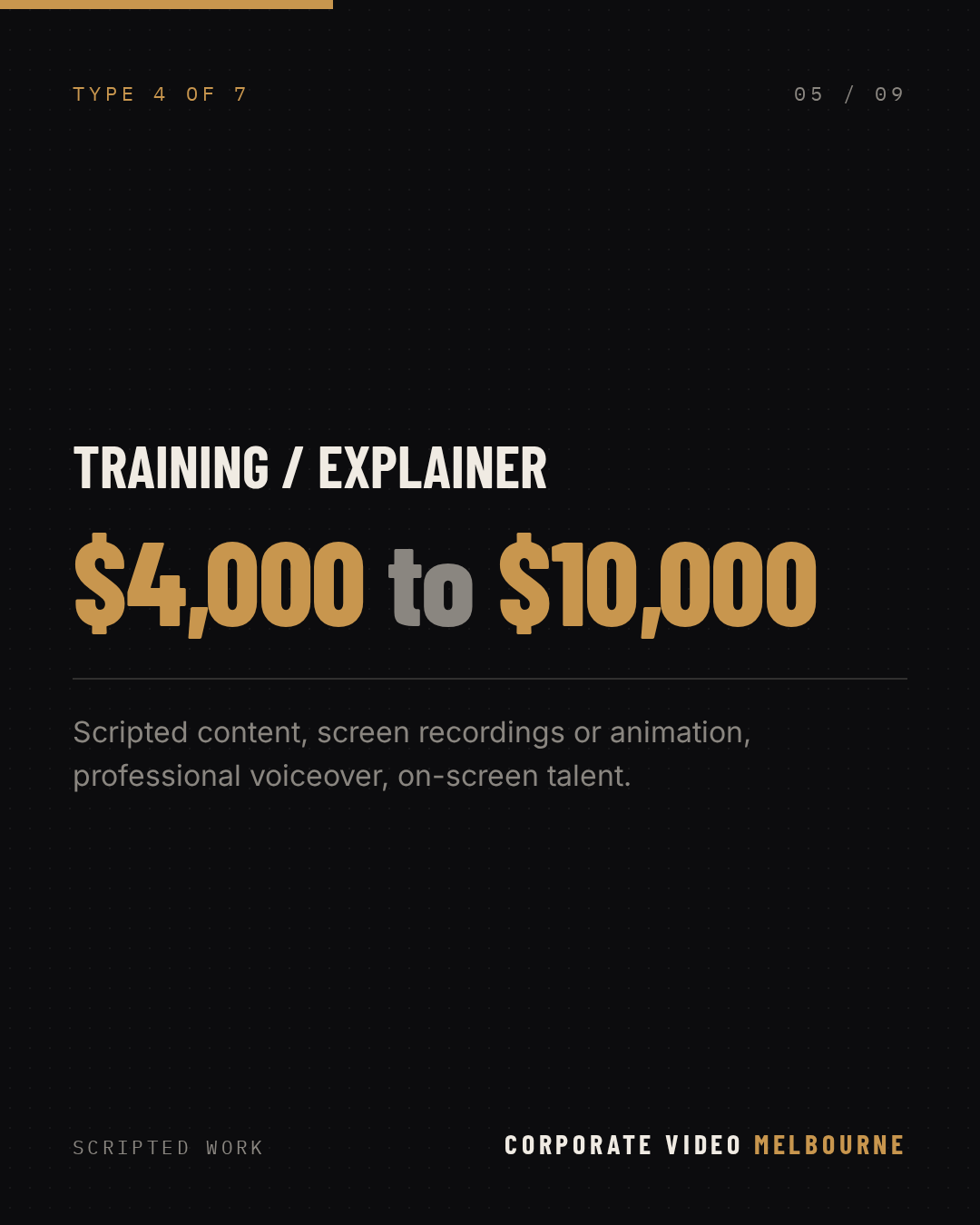 What corporate video actually costs in Melbourne slide 5