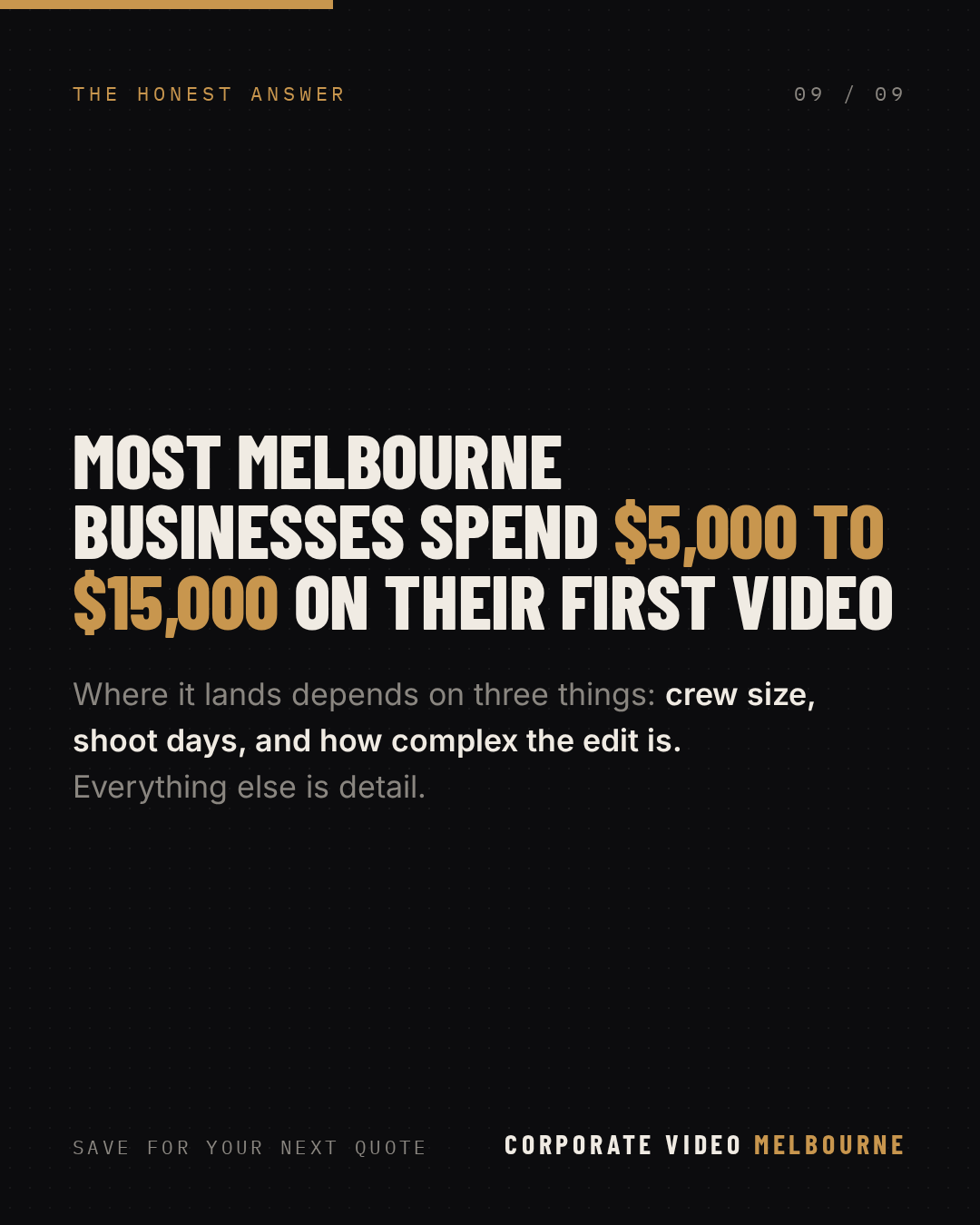 What corporate video actually costs in Melbourne slide 9