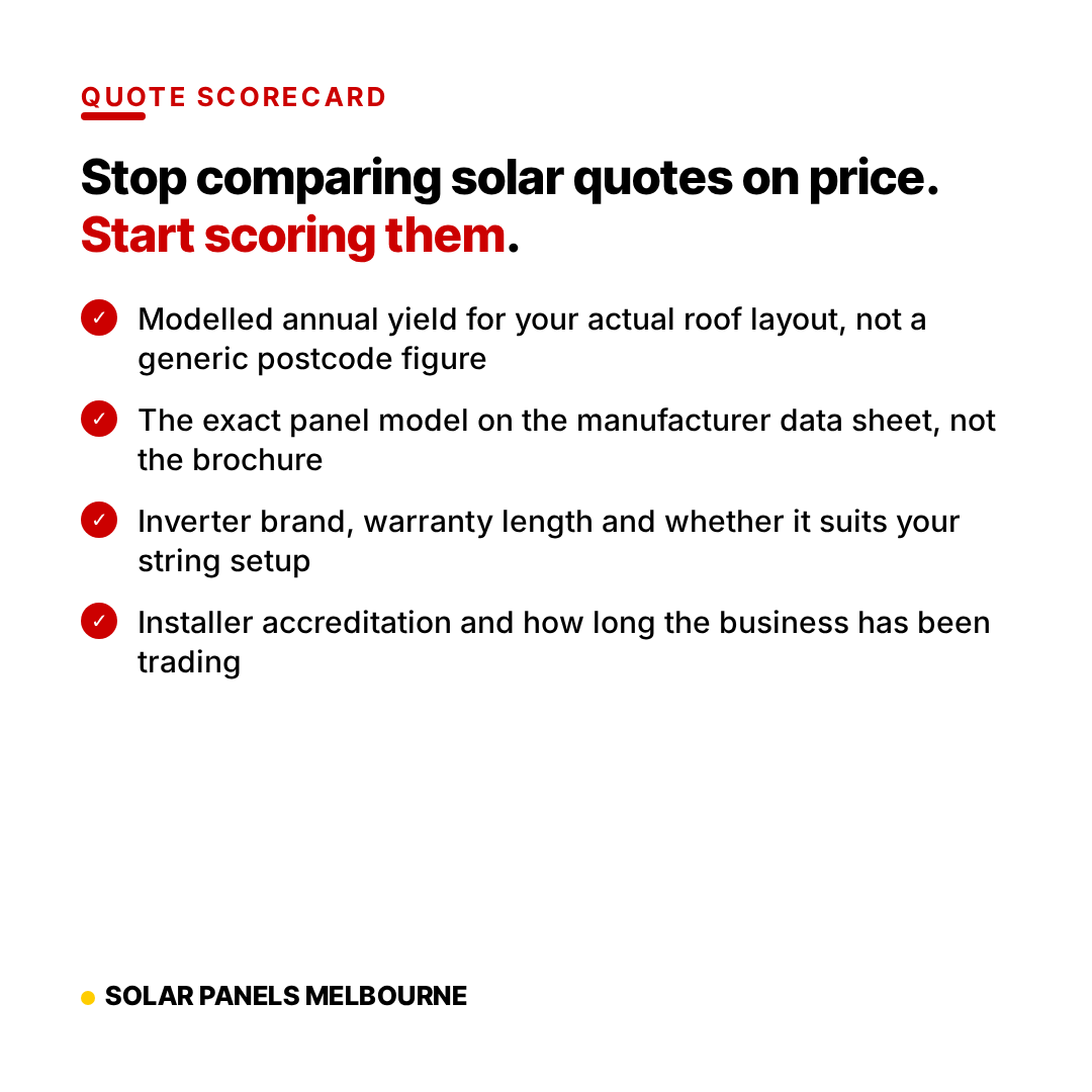 Stop comparing solar quotes on price. Start scoring them.